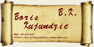 Boris Kujundžić vizit kartica